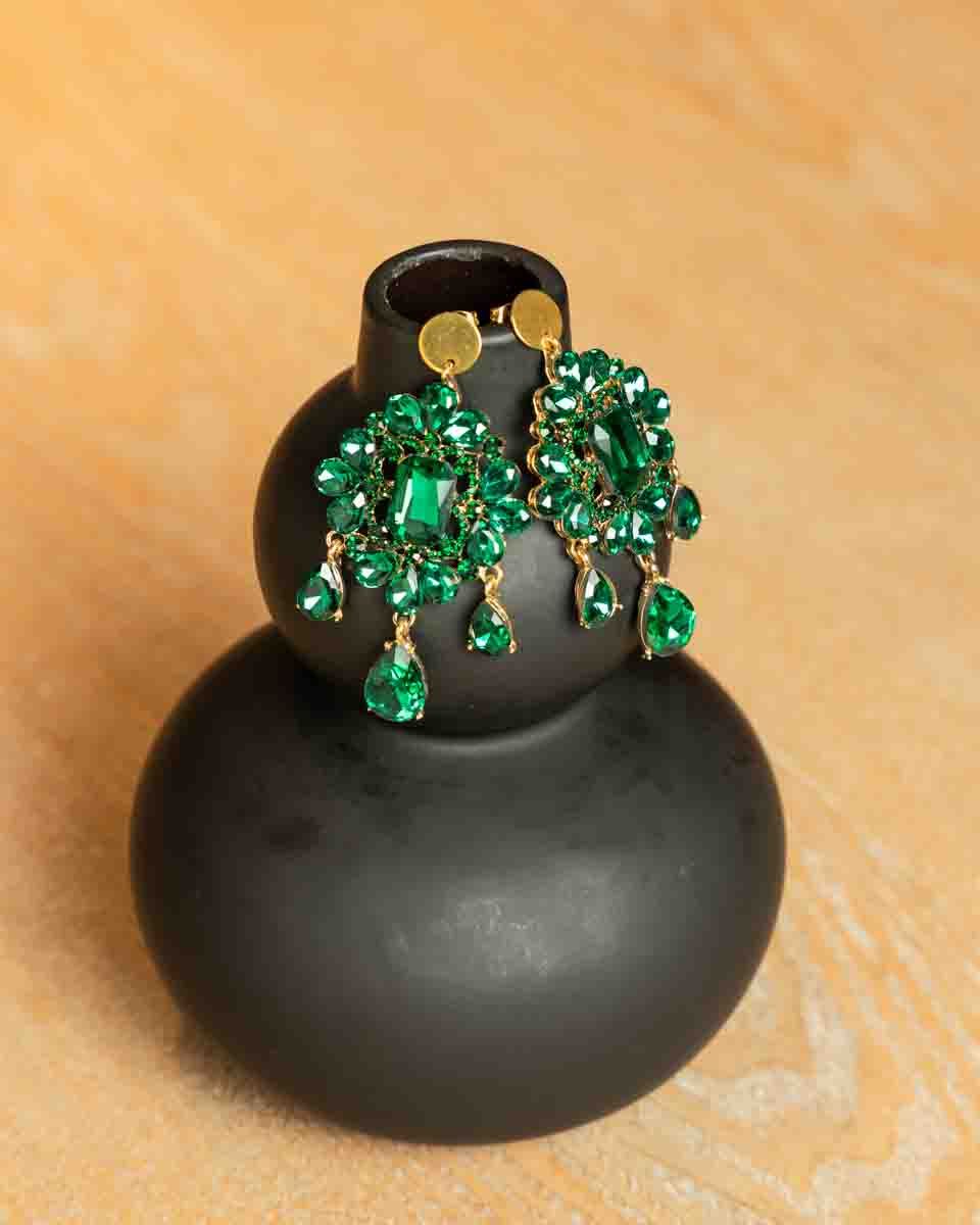 SCARLET AURA EARRINGS – EMERALD