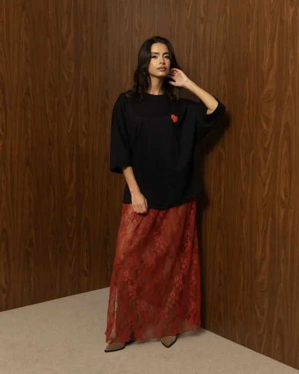 DEAR SELF TEE BLACK – Μαύρο oversized T-shirt με μήνυμα ενσυναίσθησης