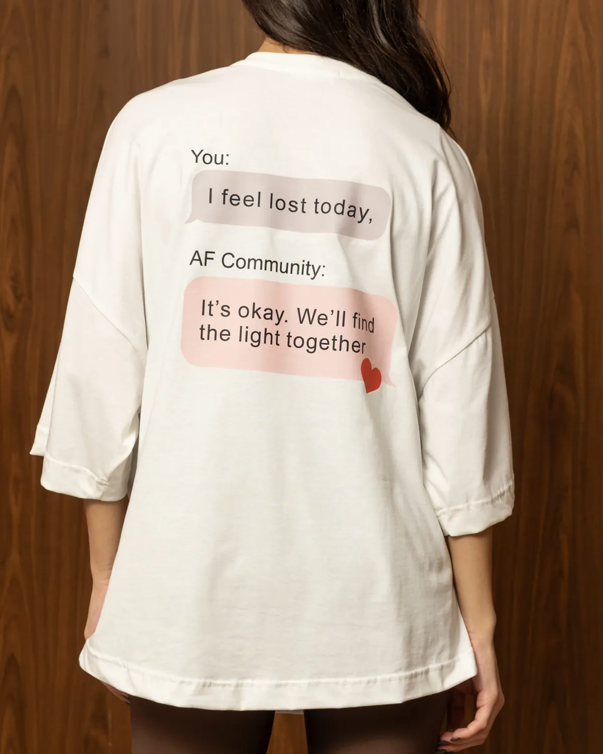 DEAR SELF TEE WHITE – Λευκό oversized T-shirt με μήνυμα ενσυναίσθησης