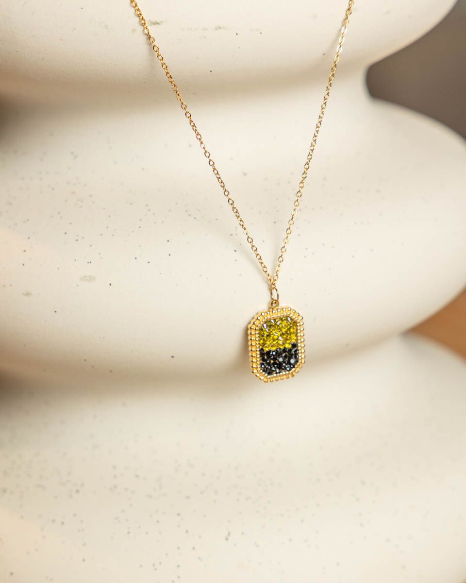 DUAL NOIR GEM PENDANT