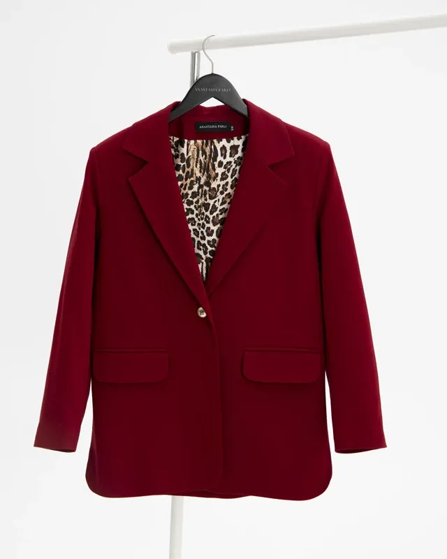 RED WINE ELEGANCE BLAZER