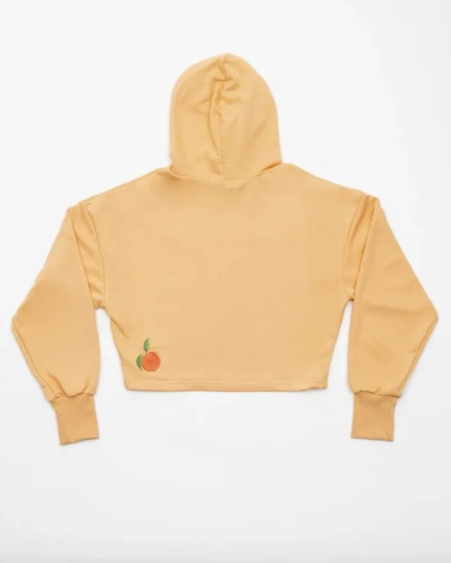 PEACH CROPPED HOODIE