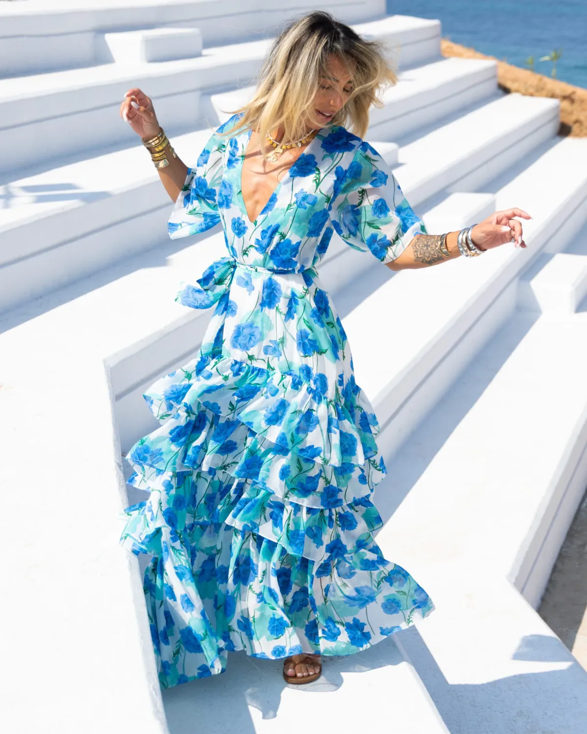 AQUA BLOOM DRESS
